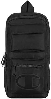 Champion unisex adult Stealth Sling Strap Pack Messenger Bags, Black, One Size US