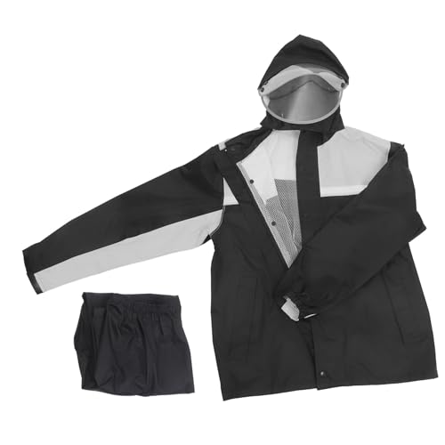 IMIKEYA Traje De Lluvia Para Motociclista Hombre Xl Conjunto De Chaqueta y Pantalón Resistente Al Viento Lluvia Exterior Otoño