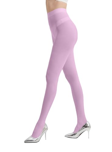 Image of 80D Semi Opaque Tights for Women Stretchable High Waist Womens Stockings Soft Pantyhose with 20+ Colors