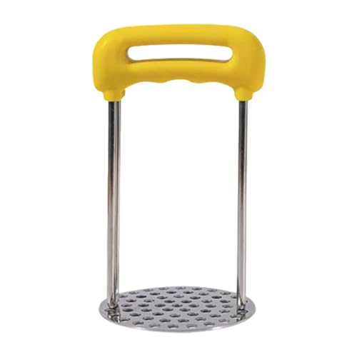 Prensa de puré de patatas - Prensapuré de patatas | Prensapuré de acero inoxidable 304 con mango ergonómico antideslizante | Herramienta de cocina, prensapuré grueso con agujeros para manzanas, ñames