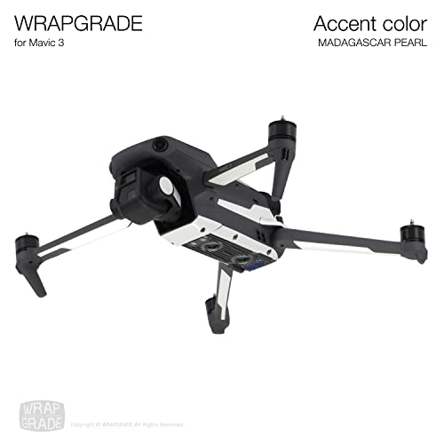 Image of WRAPGRADE Partial Skin Stickers for DJI Mavic 3 Pro Accent Color (Madagascar Pearl)
