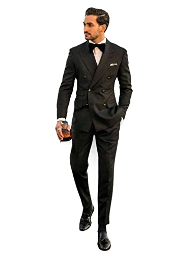 Costume Deux pièces à Revers pour Homme Uniforme Mariage Chic