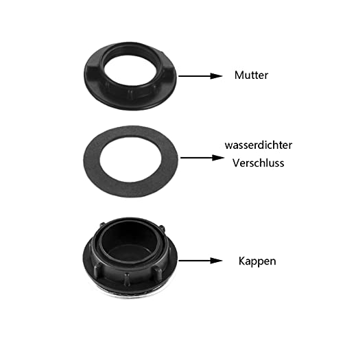 SHULLIN Pack of 2 Sink Tap Hole Cover Tap Hole Plug Universal Sink Overflow Covers Sink Tape Hole Cover Soap Dispenser Hole Cover (Installation Hole 26-30 mm) - Image 2
