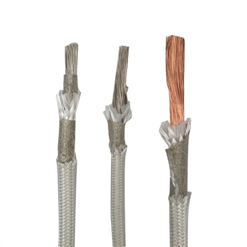 Outdoor Extension Pure Nickel Plated Mica Wire 20AWG to 9AWG 500°C 600°C 1000°C High Temperature Resistant Fireproof Wire Solar sheathed(Pure Nickel 1Meter,6 AWG 16mm)