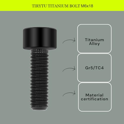 Image of M6x18 Titanium Bolts Hex Socket Cap Screw, Black, 4PC
