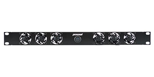 PROCOOL SX640E / 1U Silent Rack Mount Fan/Airflow = EXHAUST/Home Theater AV Cabinet Cooling Broadcast Network Server Recording Studio Rack Mount Fan Panel 19