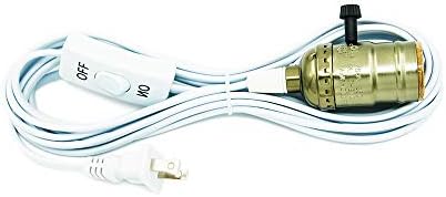 Haodude E26/E27 Plant Growing Lamp Socket,15Ft,Extension Hanging Lantern Cord Cable,Pendant Light Holder,UL Listed On/Off Button AC Power Plugs,Pack of 1