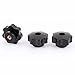 Tool parts M6 x 40mm Plastic Star Head Screw Through Hole Clamping Knob Grip Black 3pcs