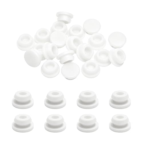 Image of 20PCS 3 /8inch Rubber Hole Plugs for Round Holes, 10mm White Rubber Plug DD044-10W