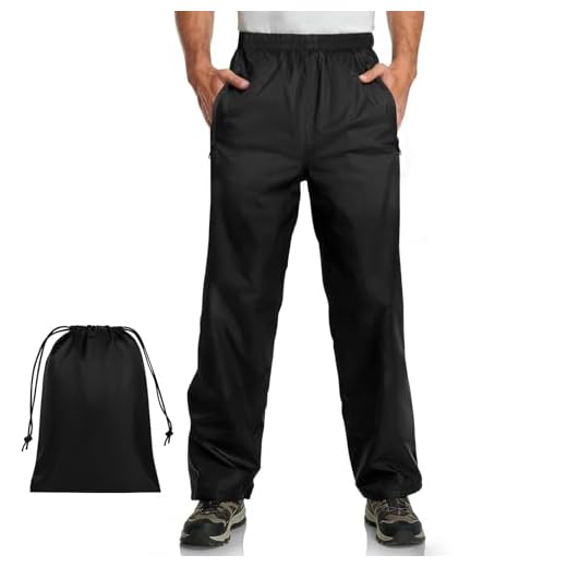 BSBUY Adult Waterproof Trousers Mens Womens Overtrousers Lightweight Waterproof Rain Trousers Breathable Rain Pants with Packaway Bag Outdoor Windproof Rain Over Pants for Golf Hiking Fishing Cycling