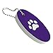GRAPHICS & MORE Paw Print Dog Cat White on Black Floating Keychain Oval Foam Fishing Boat Buoy Key Float