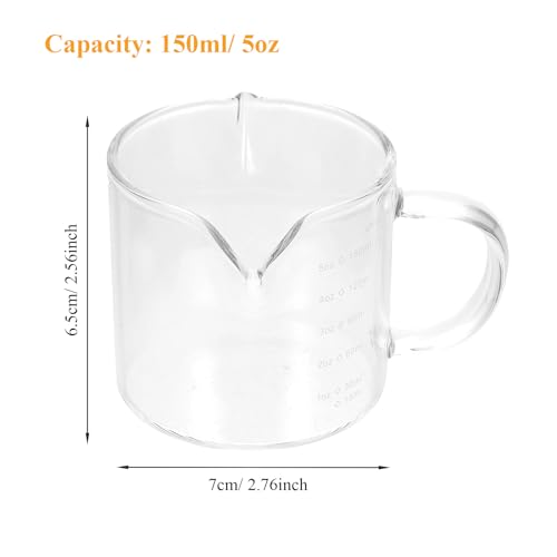 Vaso medidor para espresso 5oz vidrio borosilicato miniatura 2