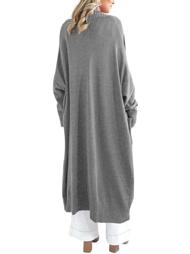 Image of Danedvi Womens Long Cardigan Sweaters 2026 Spring Chunky Knit Oversized Slouchy Open Front Warm Coats with Pockets
