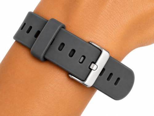 Image of Dreamy 22mm Silicone Smart Watch Strap Loops /Keepers Holder Retainer Loop Replacement - color Watch Band Loop (Pack of 2)