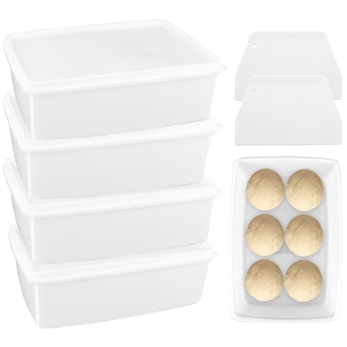 Comparison: Best Dough Proofing Container 10 Pizza Dough Proofing Box - Set of 4 Stackable Dough Proofing Container with Lid for Family Size Dough