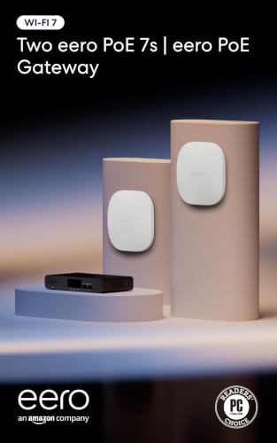 Image of Two Amazon eero PoE 7s (newest model) with Amazon eero PoE Gateway