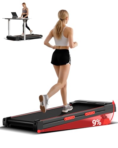 LONTEK Cinta de Correr con Inclinación 9%, 10KM/H Cinta de Andar para Casa, Pantalla LED, Mando a Distancia, 2.5CV Walking Pad, Caminadora Electrica para Casa, Capacidad de Carga de 136 KG