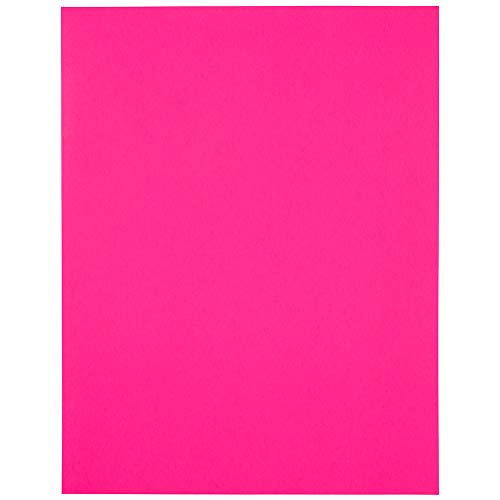 Jam Paper Shipping Labels - Half Page - 5 1/2 X 8 1/2 - Neon Pink - 50/Pack #TOP4