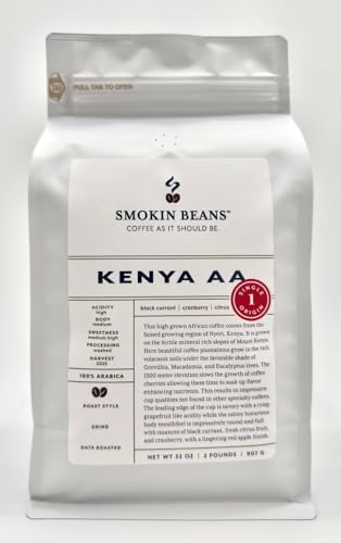Smokin Beans Kenya AA Coffee 2lb Whole Bean Medium Roast