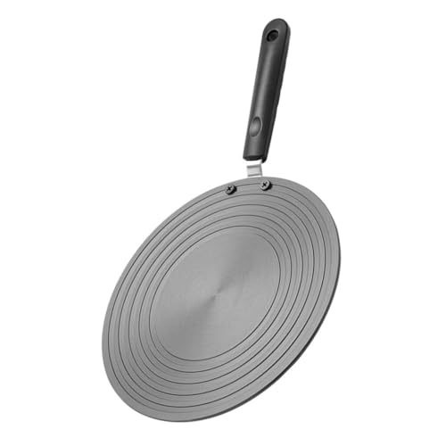 MUCKLILY Induction Cooktop Heat Diffuser Plate Metal Converter for Gas Electric Stoves Compatible with Cookware Multipurpose Cooking Tool with Handle