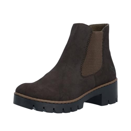 Rieker Femme Bottines X5772 Dame Bottines Chelsea en cuir noir confort antistress automne