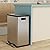 SIMPLI-MAGIC 60 Liter / 16 Gallon Rectangular Hands-Free Dual Compartment Recycling Kitchen Step Trash Can with Soft-Close Lid, Brushed Stainless Steel
