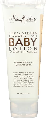 Image of SheaMoisture Baby Lotion 100% Virgin Coconut Oil for Baby Skin Baby Lotion Clear Skin Moisturizer 8 oz