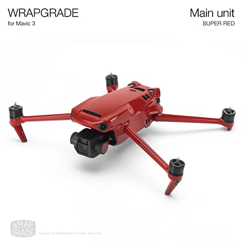 Image of WRAPGRADE Full Skin Stickers for DJI Mavic 3 / Mavic 3 Classic (Super RED)