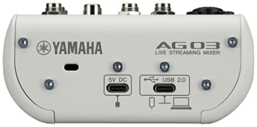 Yamaha AG03MK2 Live Streaming Mixer 3-Kanal USB Interface weiß - Bild 3 von 4