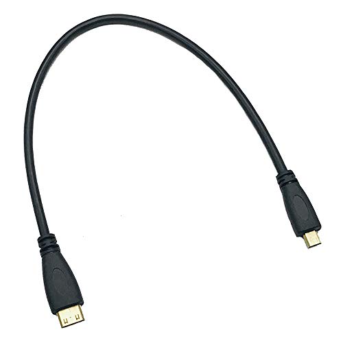 Seadream 1FT Micro HDMI Type D Male to Mini HDMI Type C Male Connector Adapter Cable Cord
