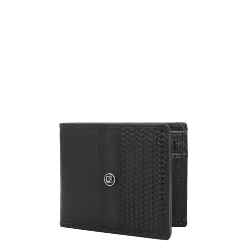 Image of Da Milano RFID Protected Leather Wallet for Men with Card Slot - Black