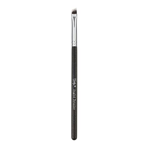 Nanshy Angled Eyebrow Brush & Angled Eyeliner Brush 2-In-1 Detailer Brow Brush - Thin Fine Line Eyebrow Brush With Precision Fine Angle Tip - Vegan & Cruelty-Free Eye Makeup Brushes - Black #TOP4