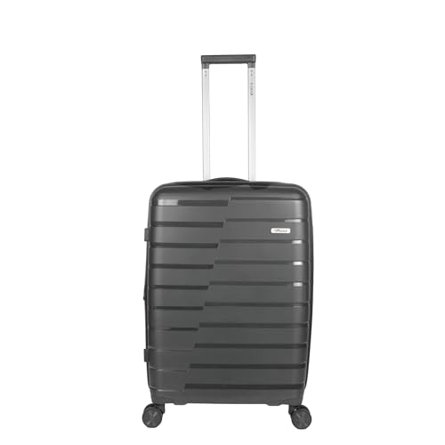 Image of F Gear PPS27 Polypropylene Hardshell /Hardsided /Hardcase Light Weight 8 Wheeler Spinner Luggage Bag /Smooth Speed Wheel Suitcase /Trolley with TSA Lock for Men Women (Check in 24 Inch, Dark Grey)