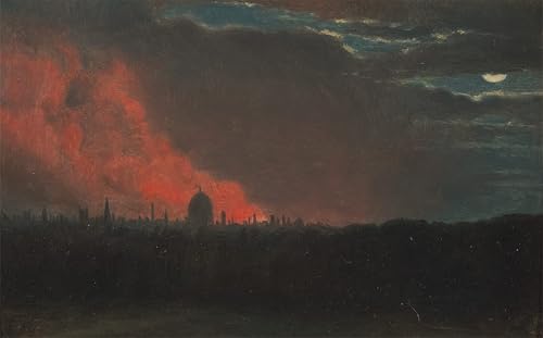 Affiche Impression Impression d'art John Constable Incendie à Londres 60x90