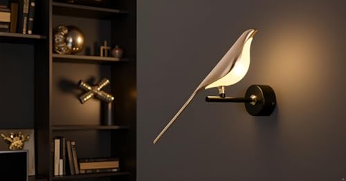 Image of DREAMY DESIGNS Golden Bird Wall Light for Living Room, Modern Wall Lamps for Bedroom, Wall Lights for Home Decoration, Bedside Wall Lamp Scone for resturant /Cafe