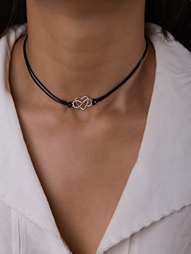 Sacina Goth Infinity Heart Choker, Goth Simple Choker For Women, Halloween Christmas New Year Jewelry Gift For Women #TOP1