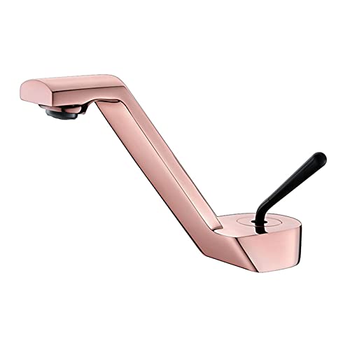 Robinet de lavabo en laiton MOCHAMIK, mitigeur or rose facile à installer et à nettoyer