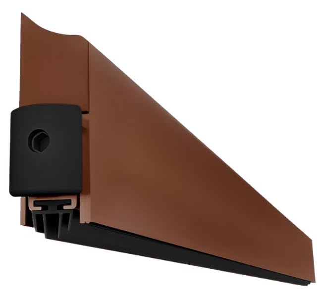 Gedotec Junta de suelo retráctil – marrón | 1 pieza Junta para puerta inferior automática 13 x 39 mm | APPLIQUE | Longitud 1030 mm – se puede acortar | Junta para puertas | Junta para suelo de puerta