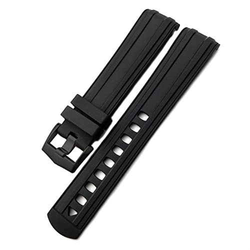 Bracelet montre silicone étanche 21mm avec boucle or rose pour Seamaster