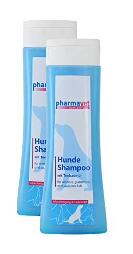 2 Stück Hundeshampoo mit Teebaumöl 600ml für weiches glänzendes sauberes Fell Hunde Shampoo Heimtierpflege milde Reinigung frischer Duft
