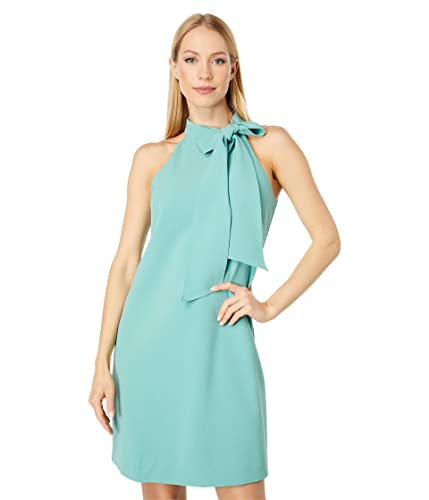 Image of Vince Camuto Women's Sleeveless Halter Tie Neck Shift Mini Dress