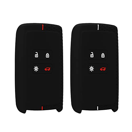 kwmobile Key Cover Compatible with Renault 4 Button Car Key Smart Key (only Keyless Go) (Set of 2)
