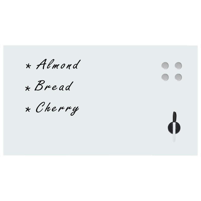 Pizarra magnética de cristal de 120 x 60 cm para oficina y oficina en casa, montaje en pared, pizarra de escritura y exposición, duradera y resistente a los arañazos