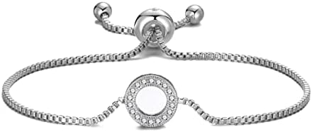 Philip Jones Silver Plated Circle of Life Friendship Bracelet Created with Zircondia® Crystals