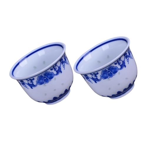 UKCOCO Tasse à Thé Vintage En Porcelaine Bleue Et Blanche 80 Ml Lot De 2 Pièces Service à Thé...