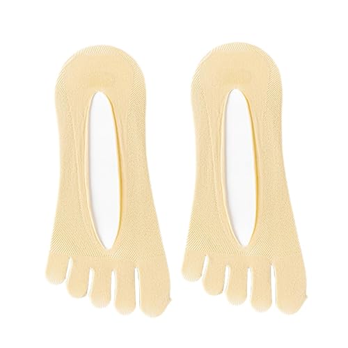 Qianly Five Toe Socks, Boat Socks, Breathable Ankle Toe Socks for Casual Ladies Girls, Skin