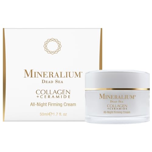 Mineralium - Crema de Noche Reafirmante con Colágeno Hidrolizado y Ceramidas - Antiedad, Suaviza e Hidrata - Manteca de Karité, Escualano, Minerales del Mar Muerto - 50ml
