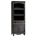 Sauder 401632 Harbor View Library with Doors, L: 27.21" x W: 17.48" x H: 72.24" Antiqued Paint finish