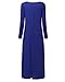 Kidsform Women's Casual Maxi Dress Long Sleeve Loose Kaftan Party Long Dresses with Pockets