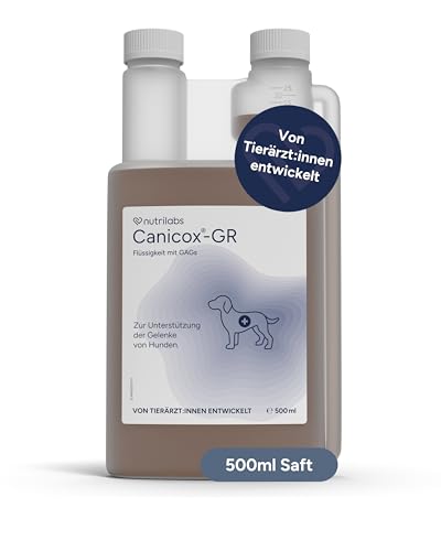 NutriLabs Canicox®-GR Nahrungsergänzung für Senioren-Hunde 500 ml - Nahrungsergänzung für Senioren-Hunde mit MSM, Chondroitin, Glucosamin, Ginseng u.v.m. - Gesundheitsprodukte für Hunde